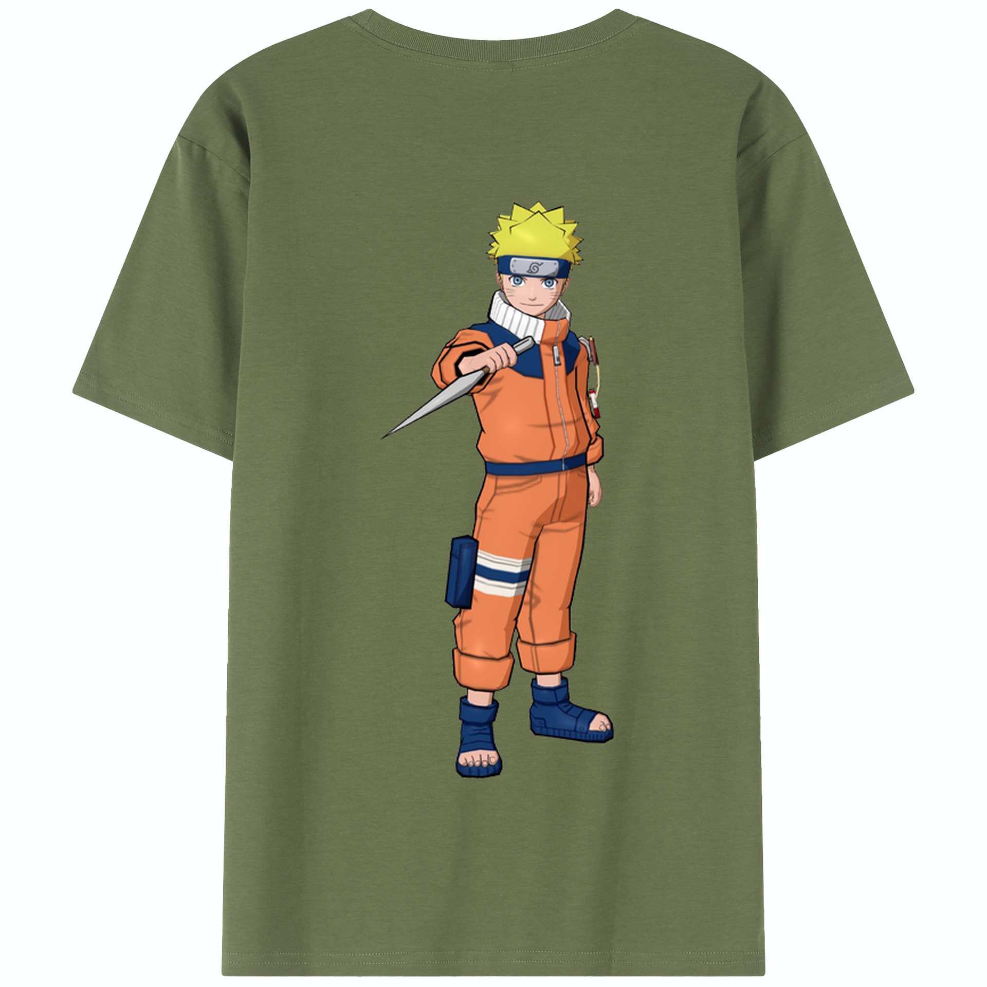 （画像用） NARUTO -ナルト- うずまき ナルト Uzumaki Naruto 綿100％半袖Tシャツ（背面プリント）